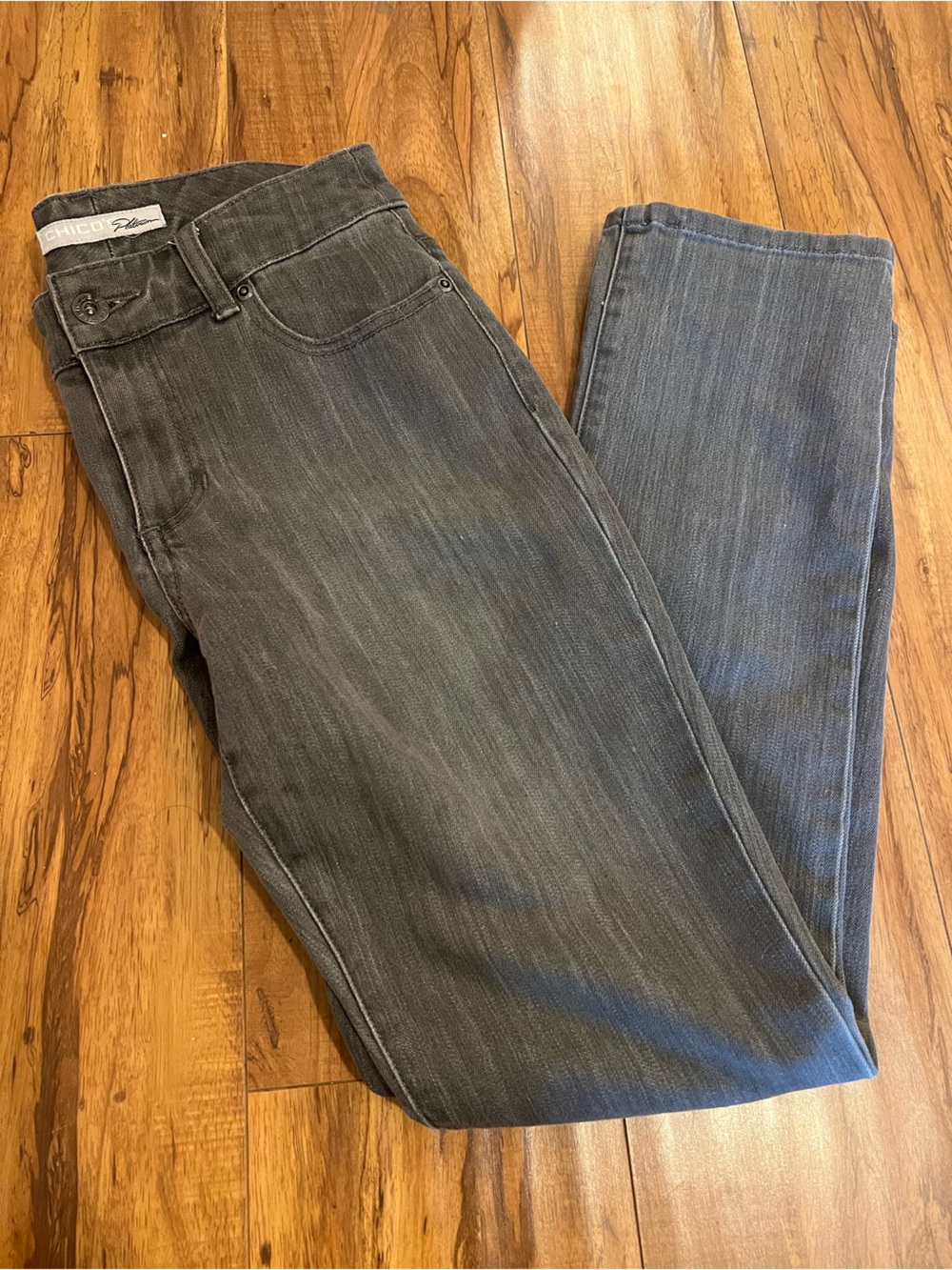 Chico's Straight Jeans in Charcoal (Petite)